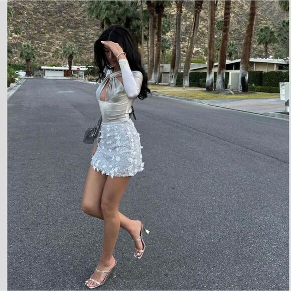 ZARA SEQUIN MINI SKIRT - Picture 1 of 10